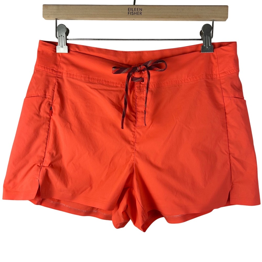 Title Nine Orange Active Hiking Board Shorts Womens 6 Drawstring Pockets